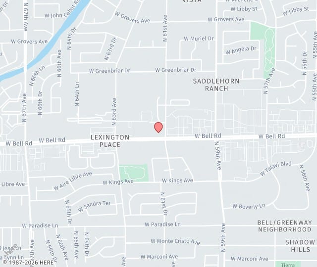 Location Map: 6120 W. Bell Road, STE 180 Glendale, Arizona 85308